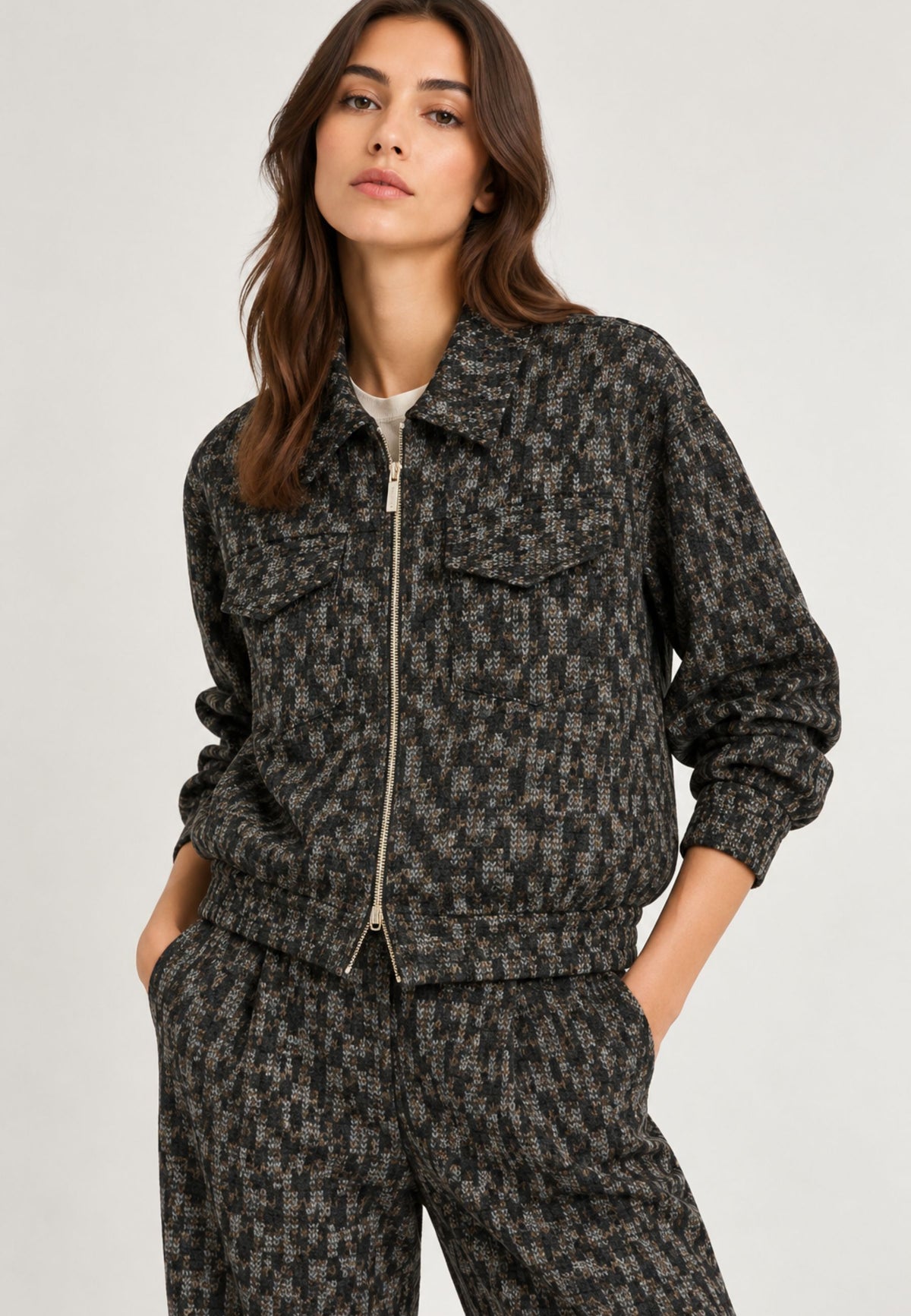 iBlues - Bomber in jersey jacquard stretch 