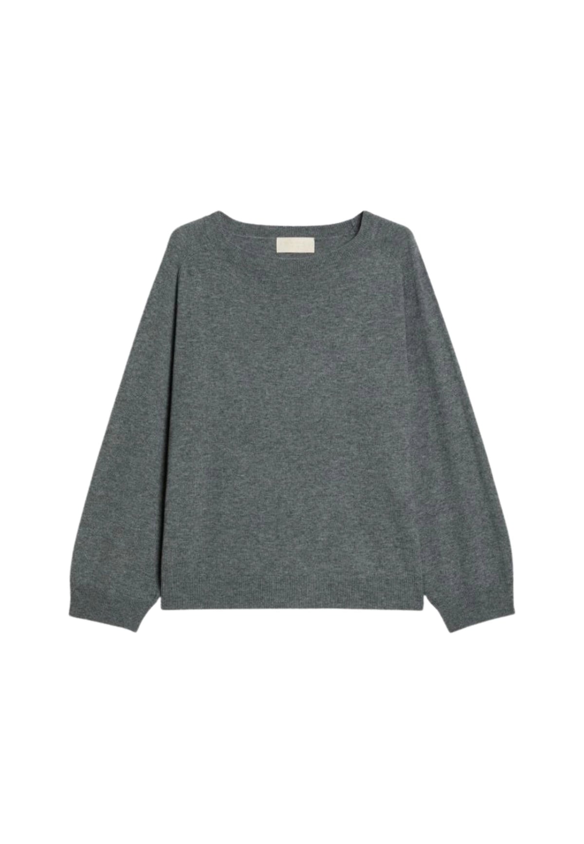 iBlues - Maglia Dritta in Misto Cashmere Grigio Melange 