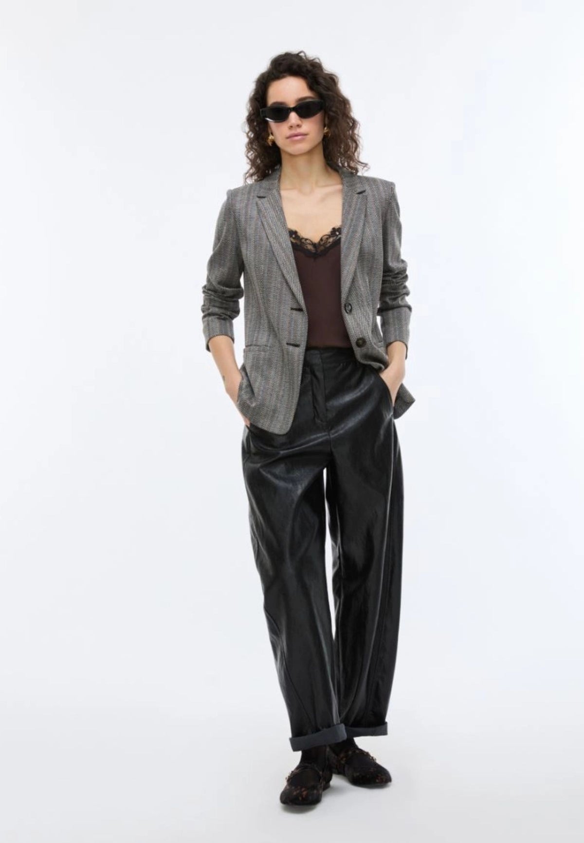 iBlues - Blazer in Jersey Jacquard Stretch Marrone 
