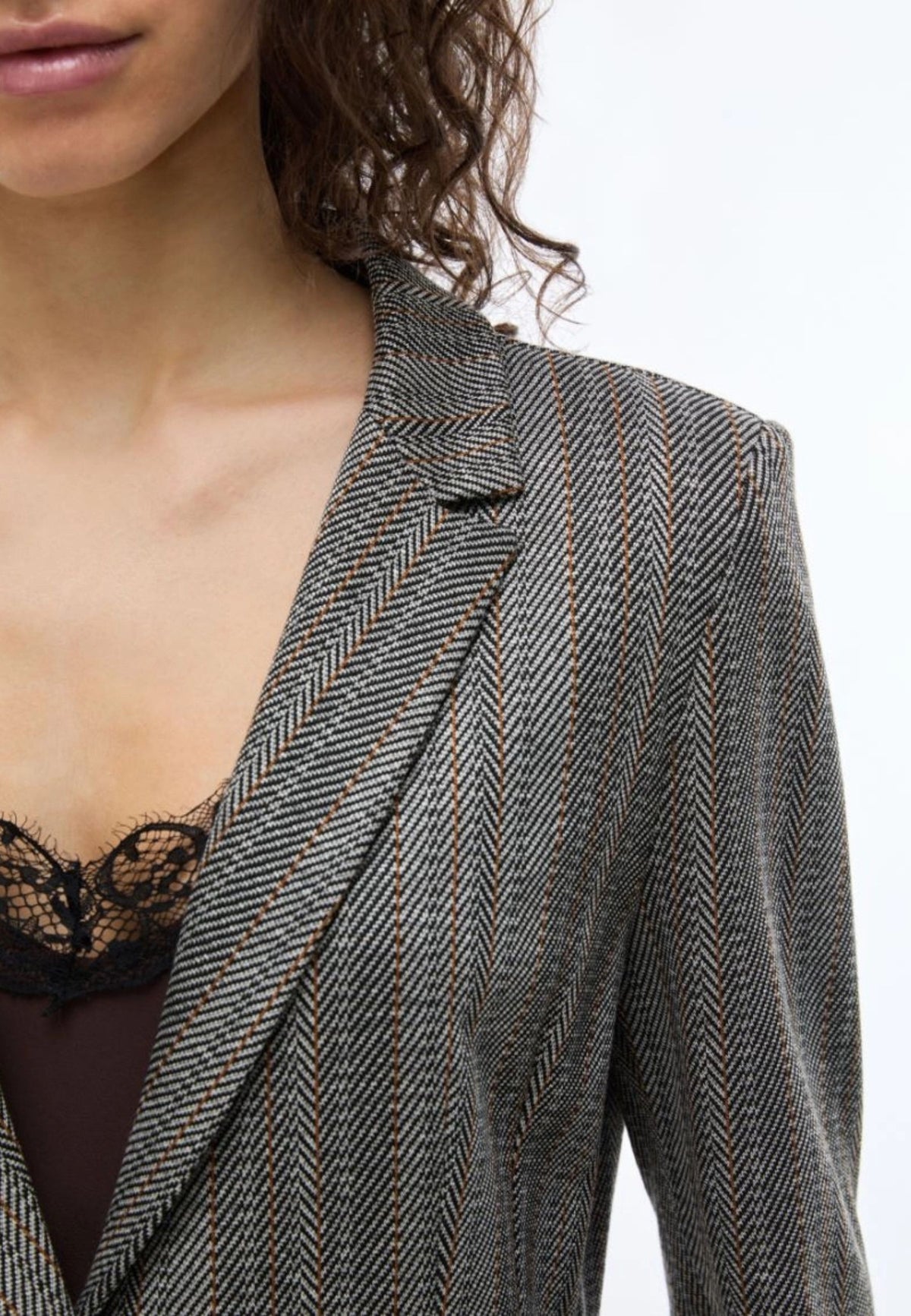 iBlues - Blazer in Jersey Jacquard Stretch Marrone 