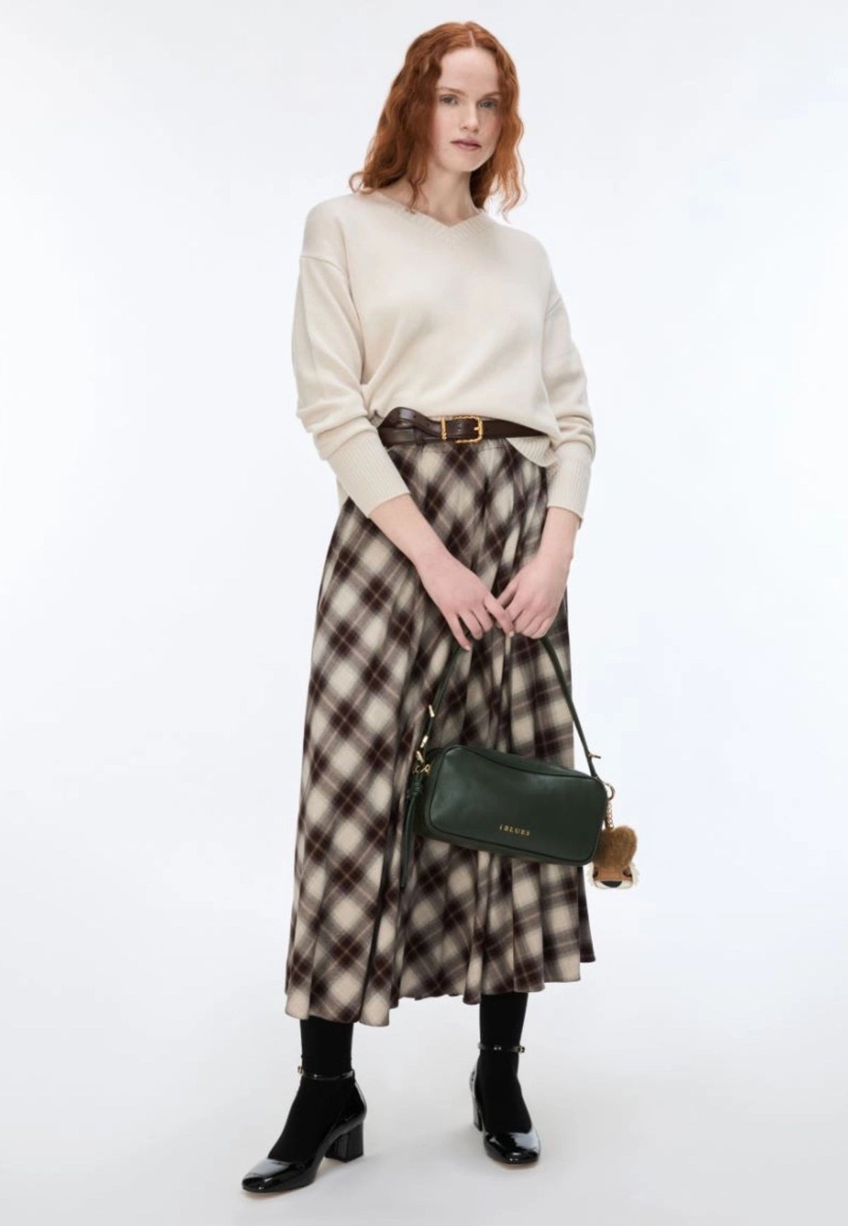 iBlues - Maglia a V in Misto Cashmere Panna 