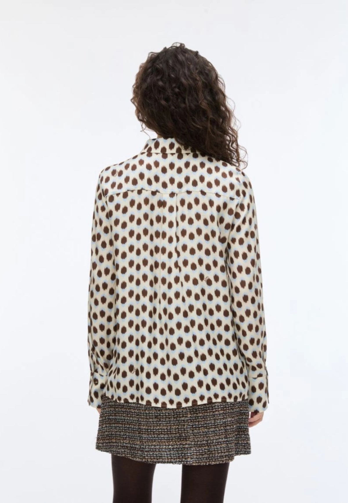 iBlues - Camicia Scivolata Stampata Avorio 