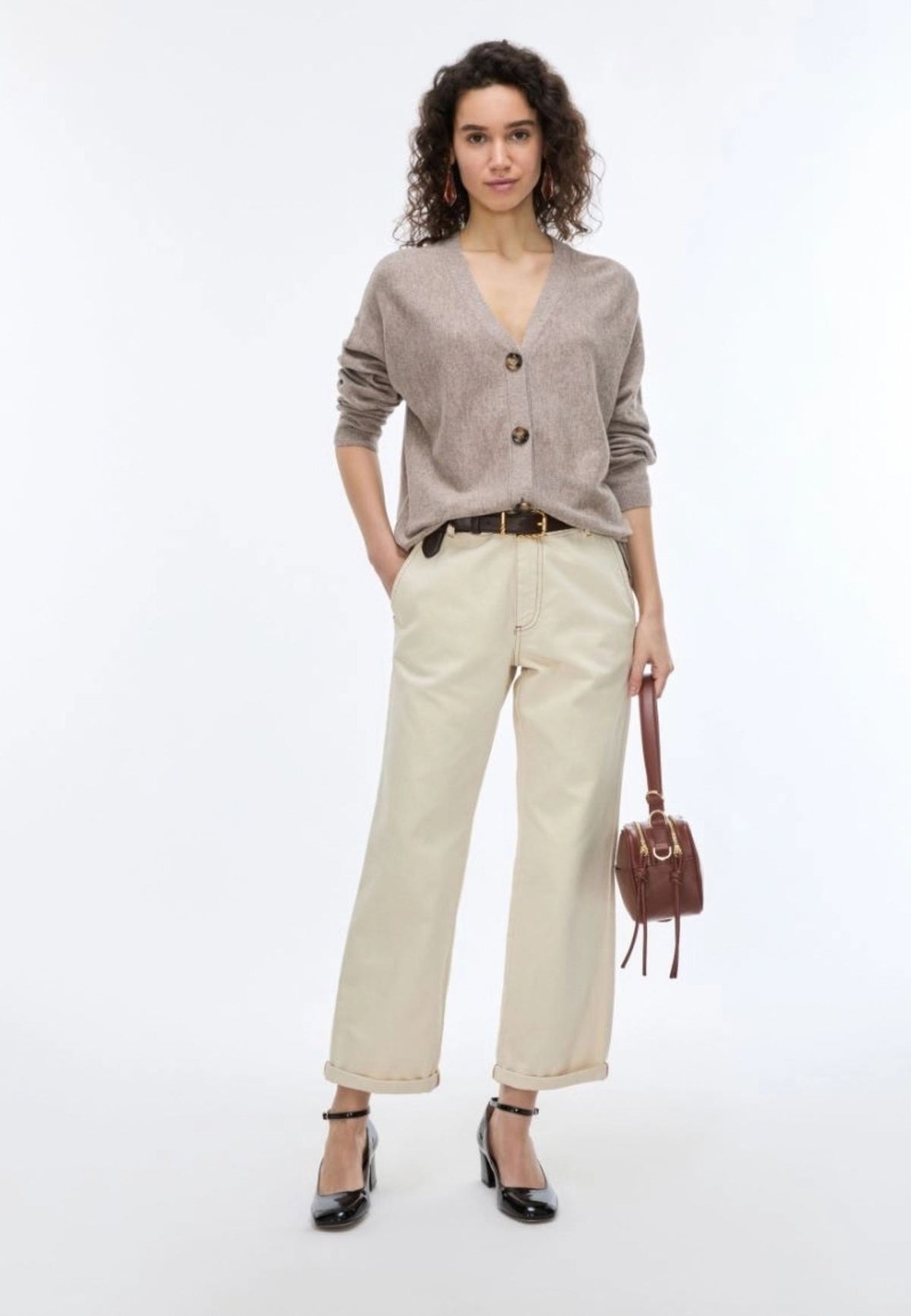 iBlues Pantaloni in Cotone con Risvolto 