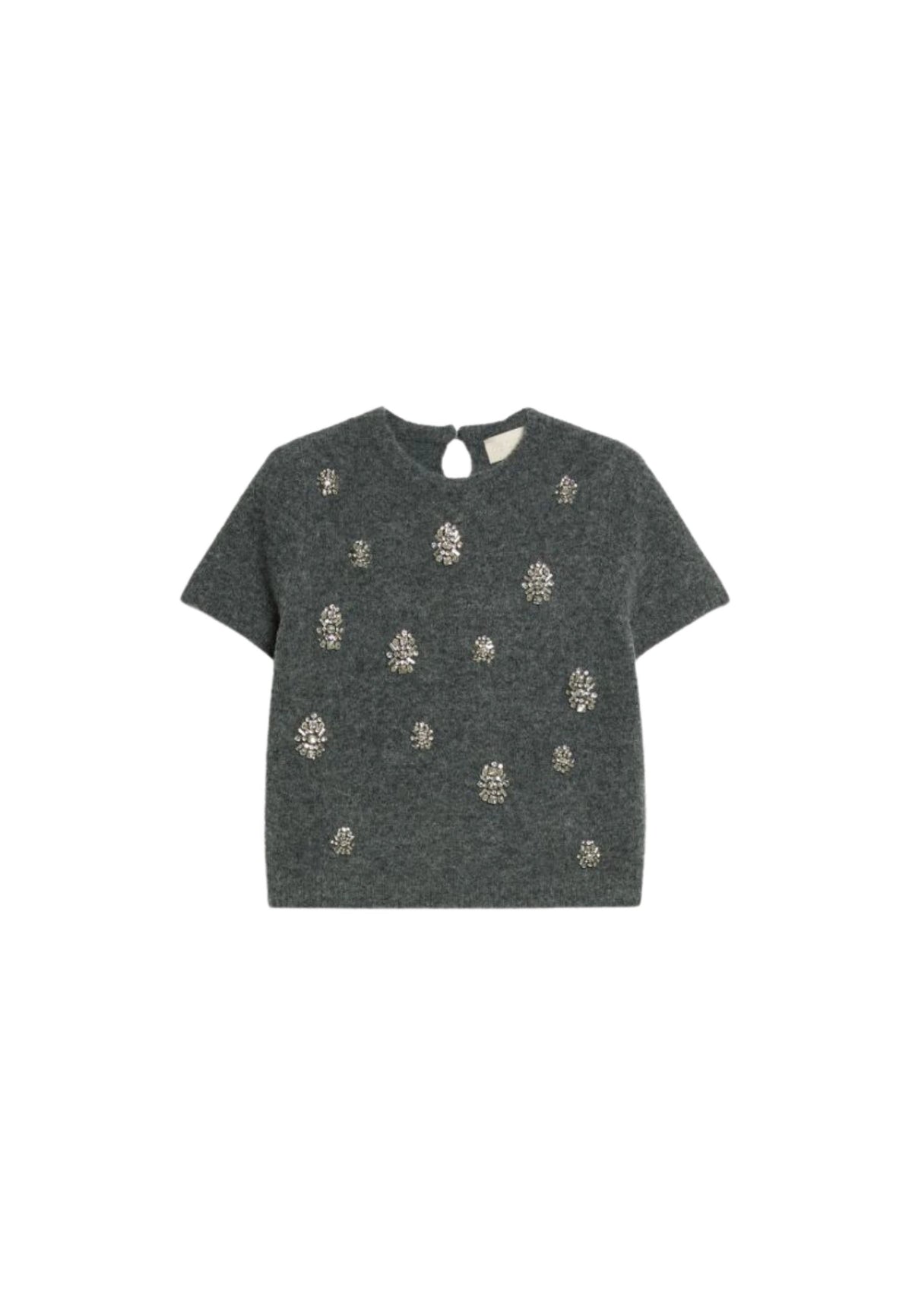 iBlues Maglia Ricamata in Misto Lana e Alpaca 