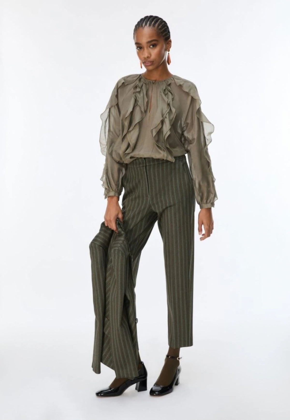 iBlues Blusa in Misto Seta con Rouches 