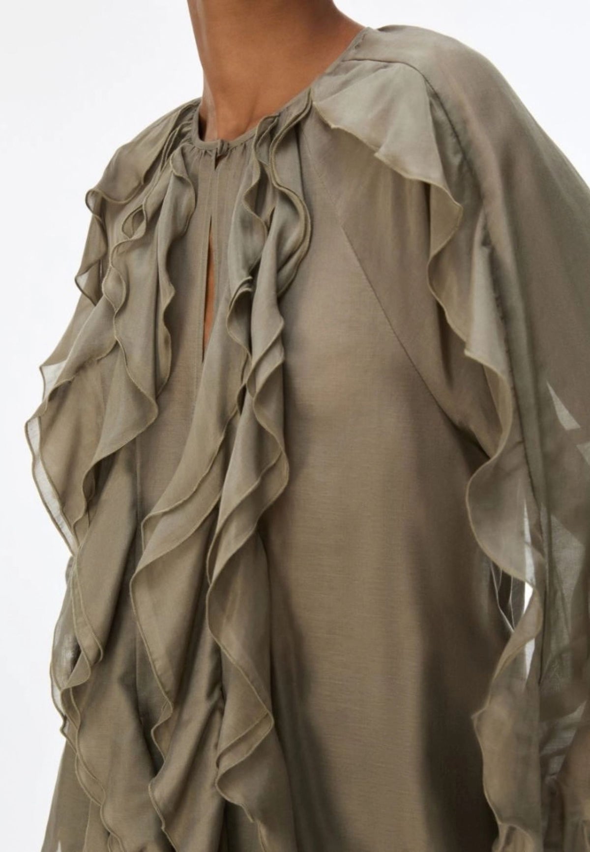 iBlues Blusa in Misto Seta con Rouches 