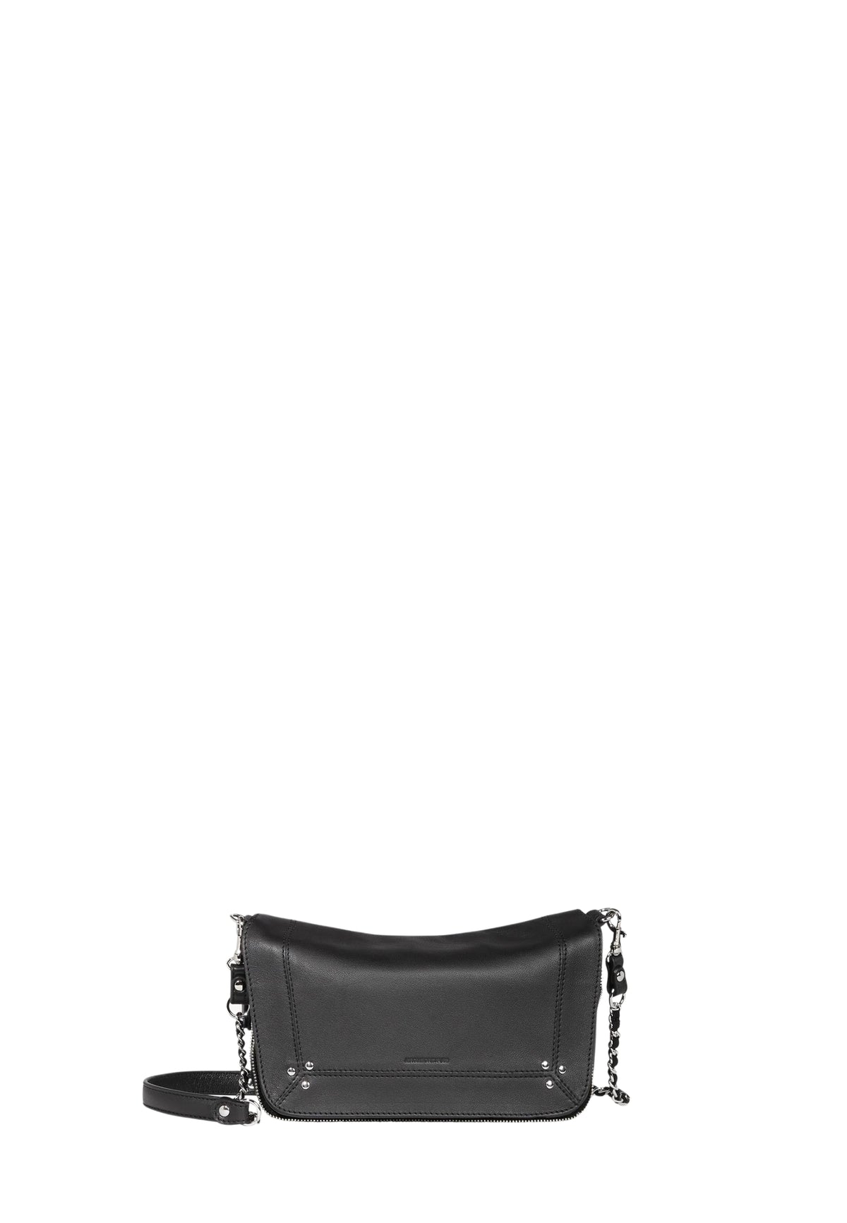 Jérôme Dreyfuss - Borsa Bobi S in pelle nera con dettagli argento 