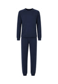 Julipet - Pigiama Uomo Girocollo in Cotone e Micromodal Blu