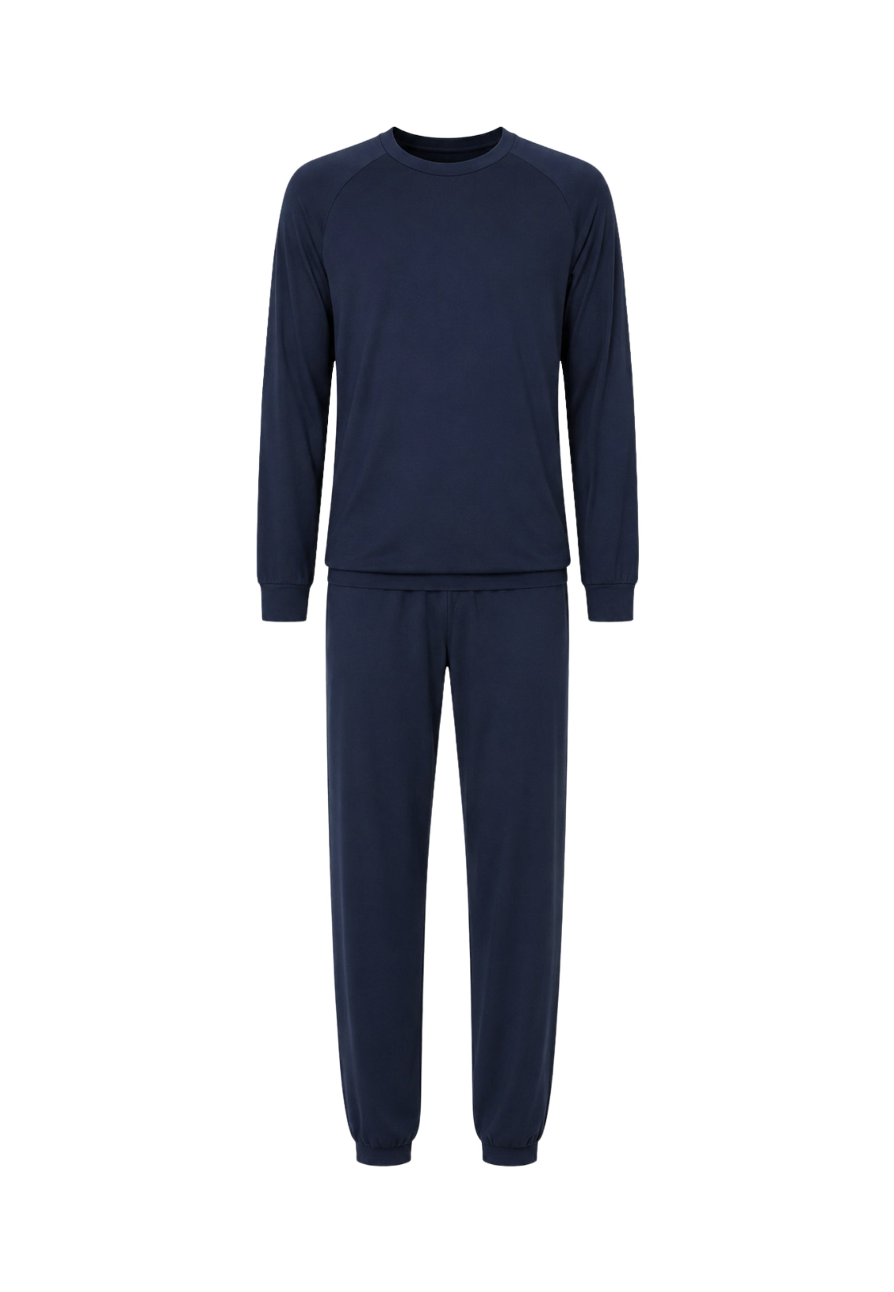 Julipet - Pigiama Uomo Girocollo in Cotone e Micromodal Blu 