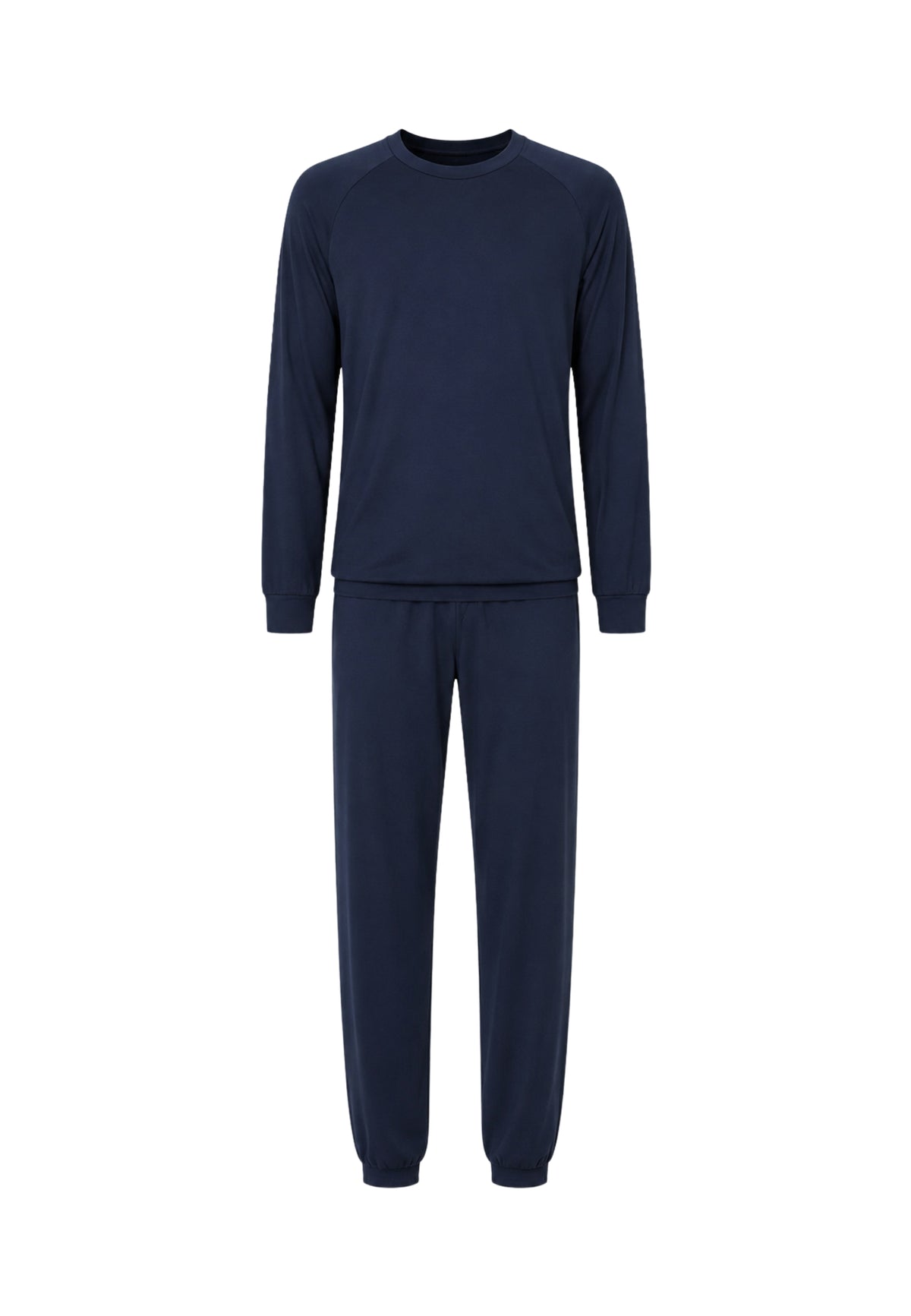 Julipet - Pigiama Uomo Girocollo in Cotone e Micromodal Blu 