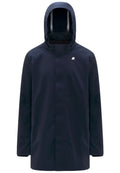 K-Way Duke Bonded - Giacca Lunga Impermeabile Blu Scuro