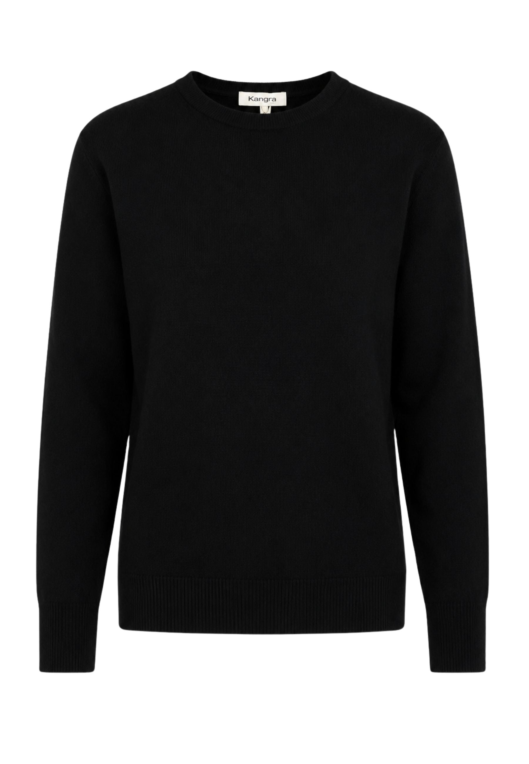 Kangra Cashmere Maglia Donna Girocollo Rasato in Lana e Cashmere 