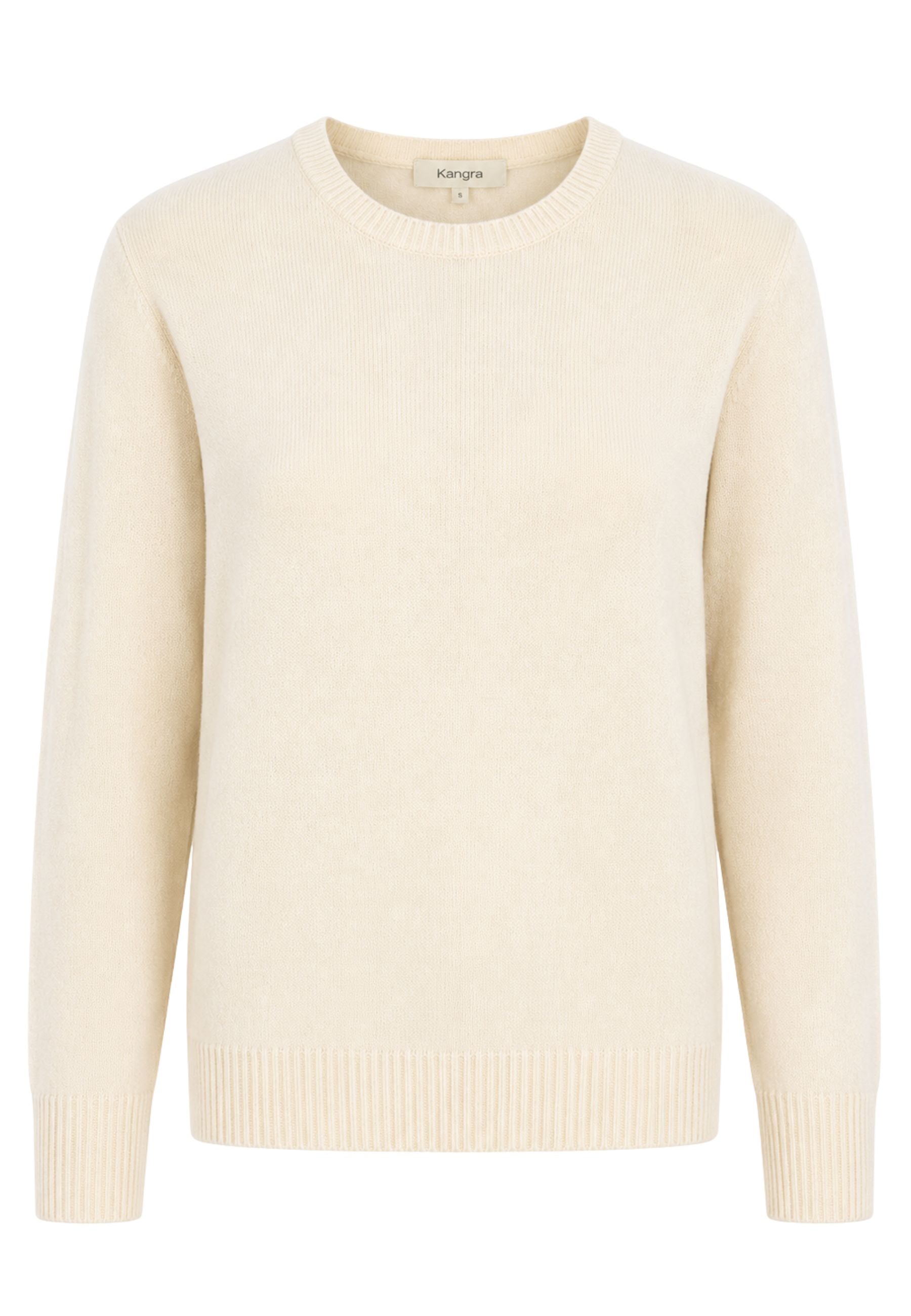 Kangra Cashmere Maglia Donna Girocollo Rasato Panna 