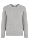 Kangra Cashmere Damenpullover Rundhals Glattstrick Graumeliert