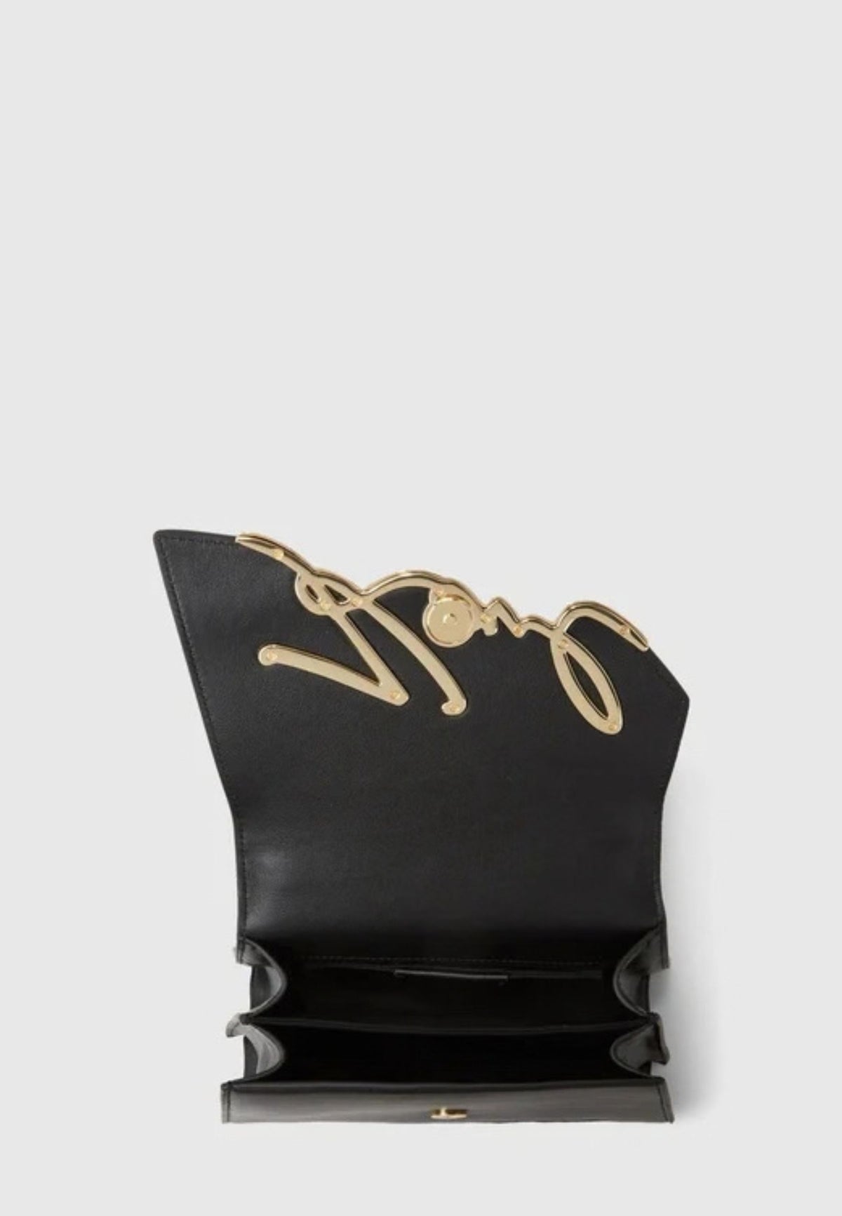 KARL LAGERFELD - Borsa a tracolla media K/Signature Nero/Oro 
