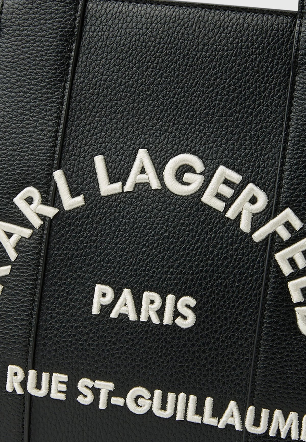 Karl Lagerfeld - Borsa Tote Media Rue St-Guillaume in Similpelle Nera 