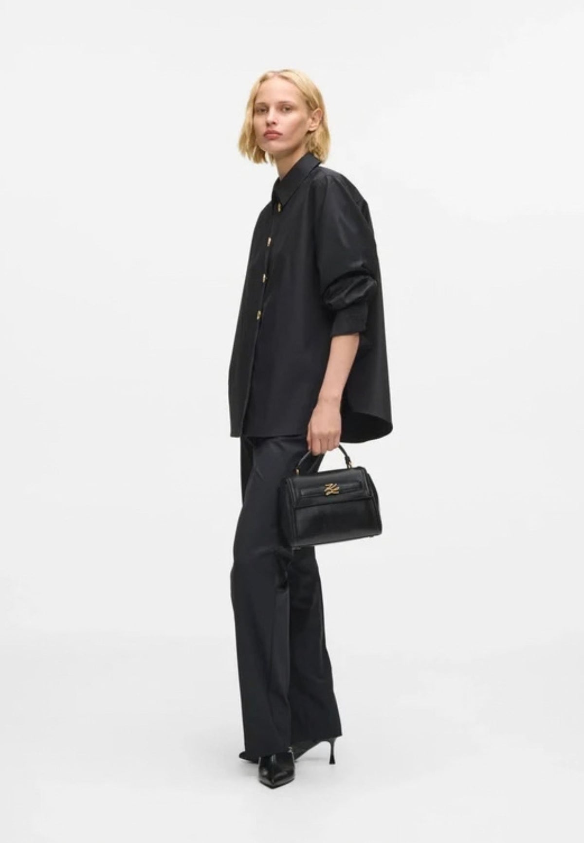 KARL LAGERFELD - Borsa piccola K/Autograph Nero/Oro 
