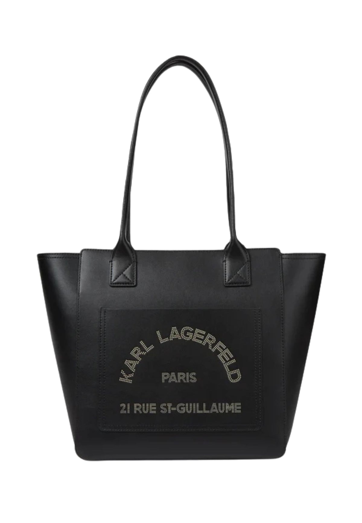 KARL LAGERFELD - Borsa tote media K/Daily Nero/Nichel 