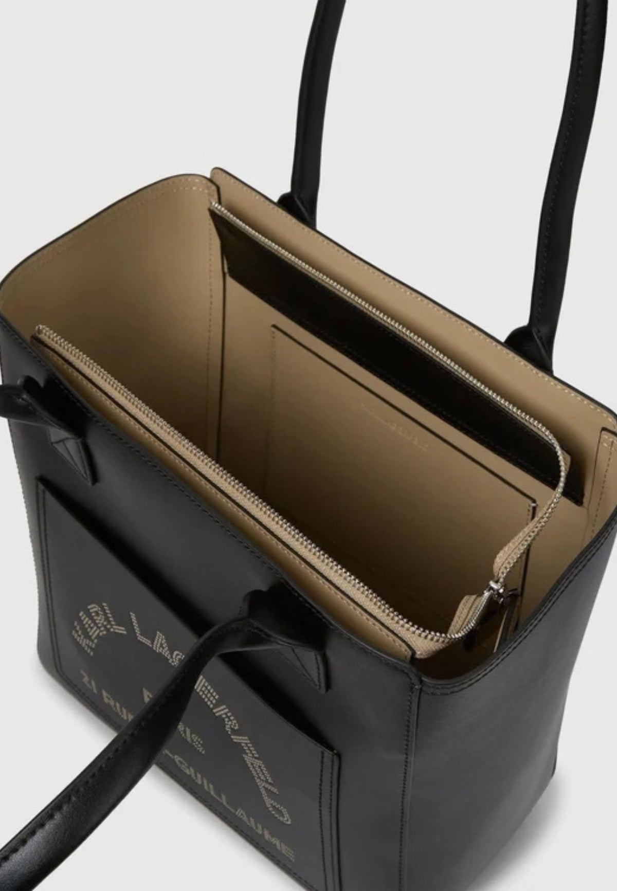KARL LAGERFELD - Borsa tote media K/Daily Nero/Nichel 