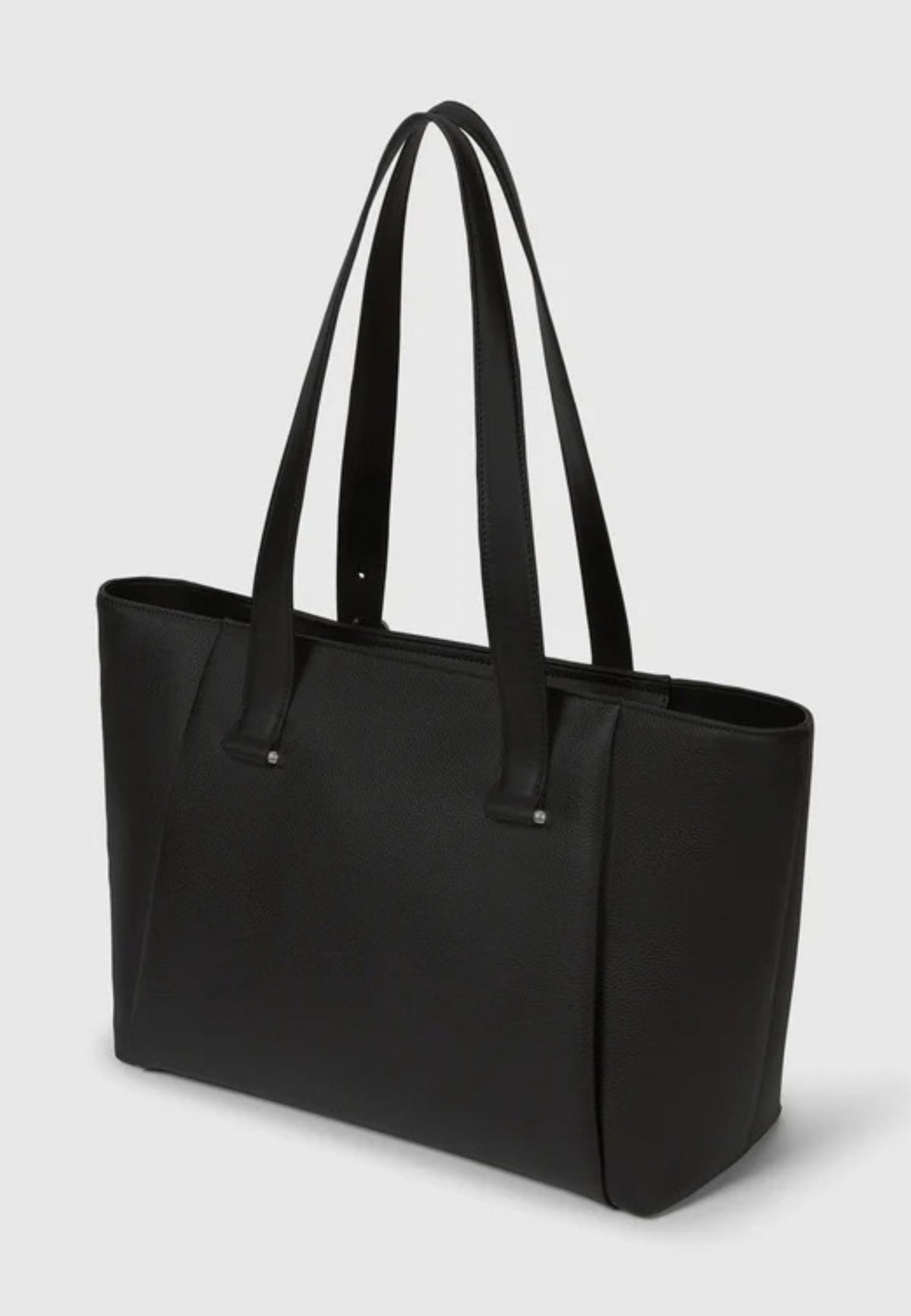 KARL LAGERFELD - Borsa tote grande Ikon Pebble con spilla Nero 