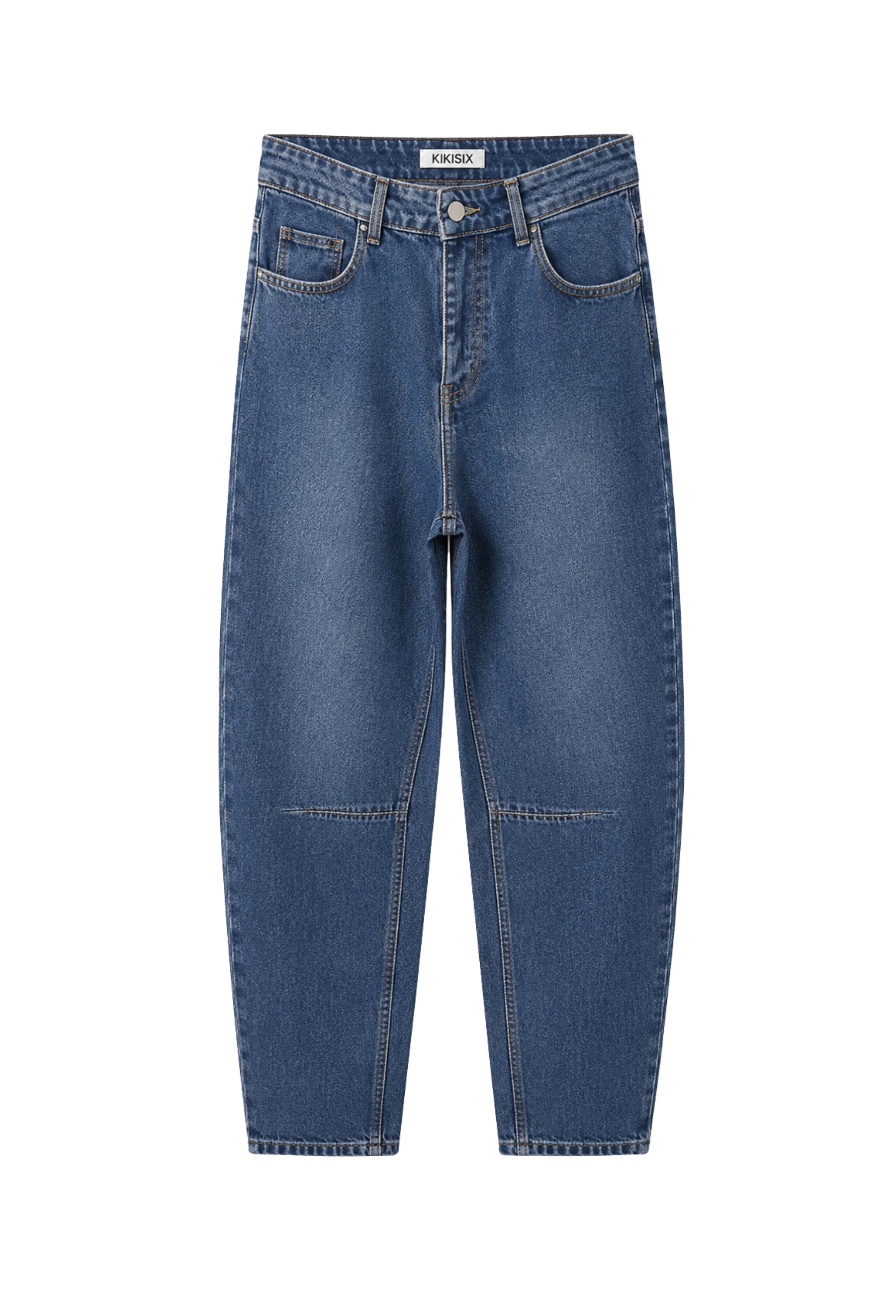 KIKISIX Jeans Donna Wide Leg in Denim Blu 