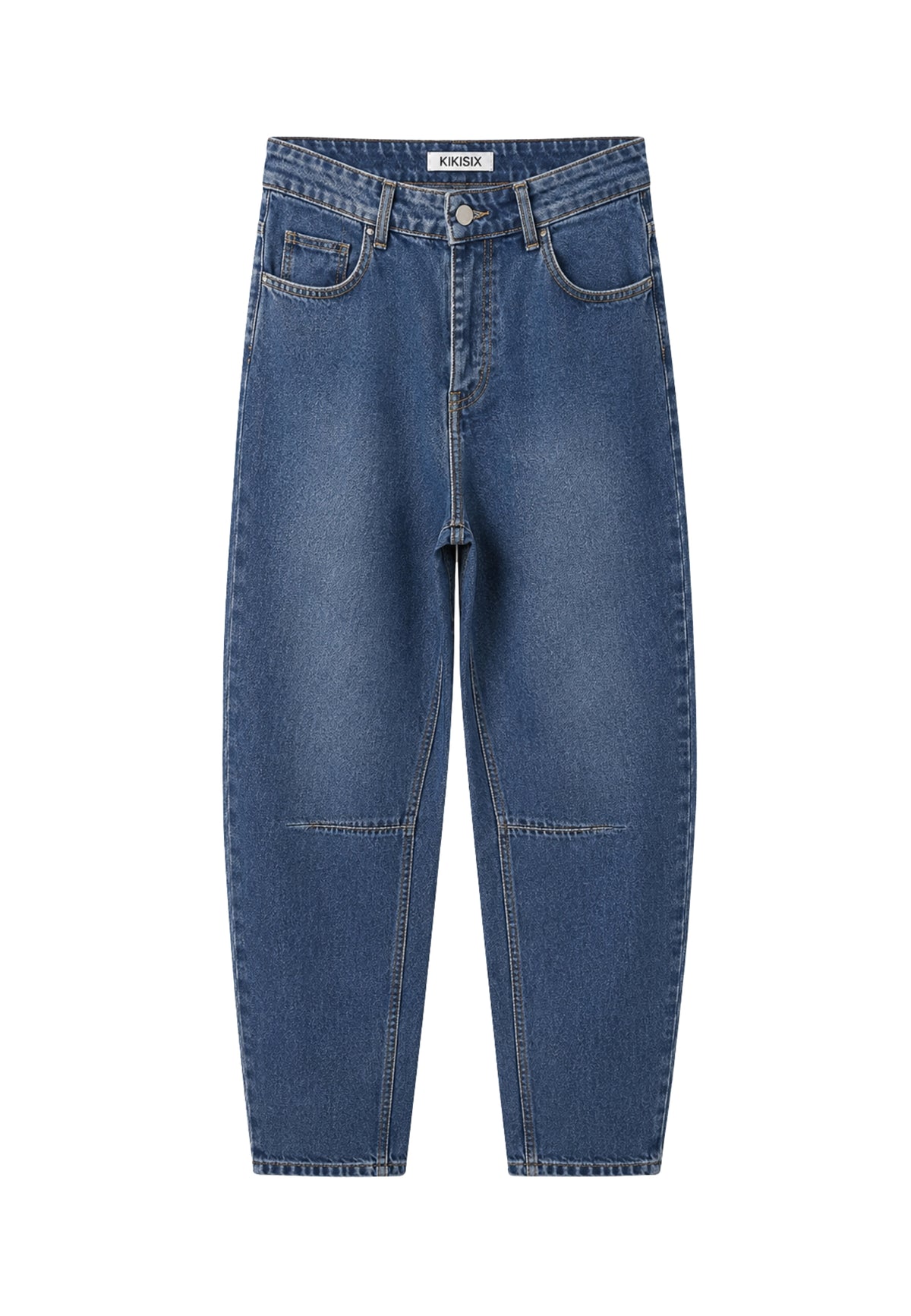 KIKISIX Jeans Donna Wide Leg in Denim Blu 