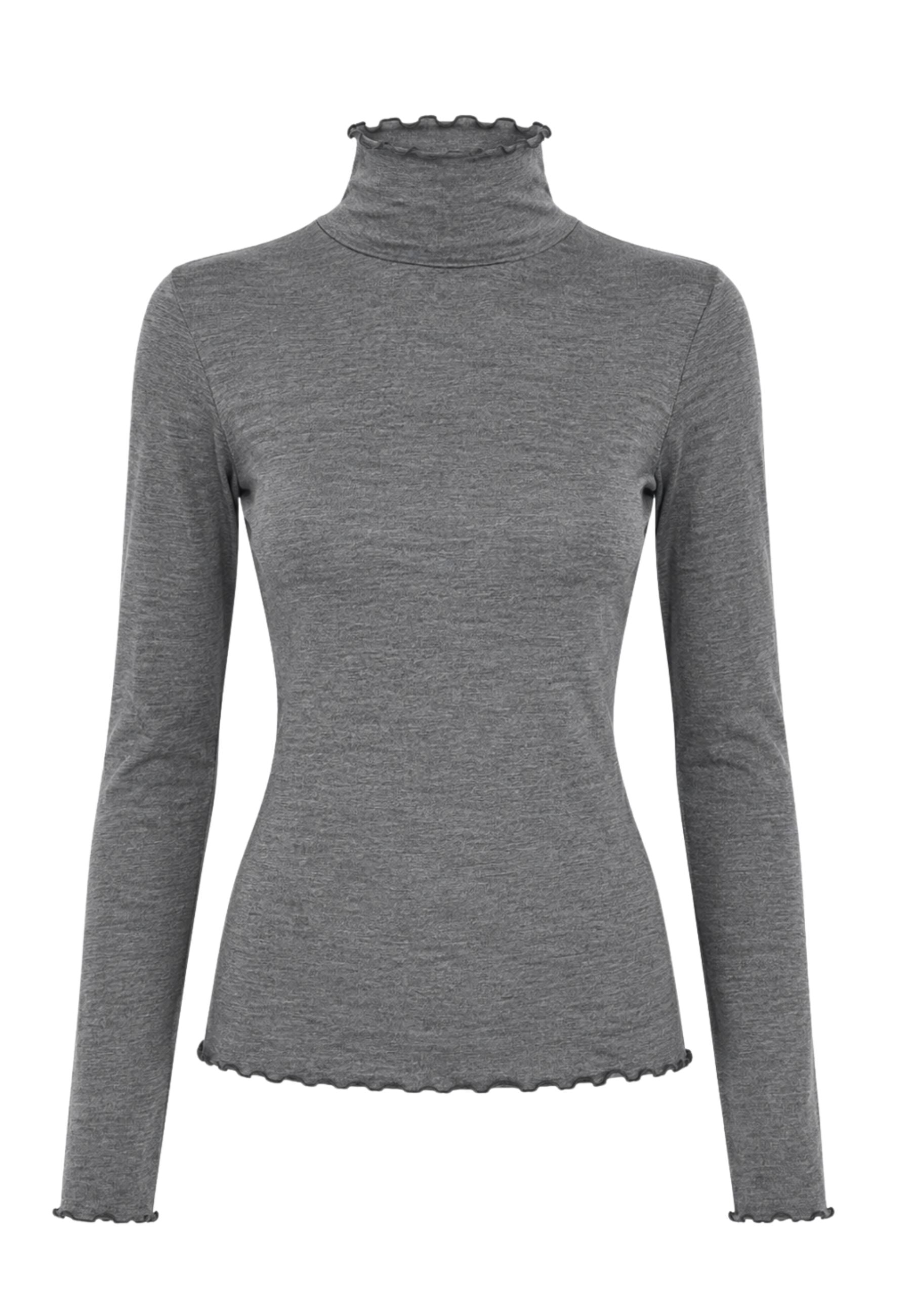 Maglia KIKISIX Collo Alto in Viscosa e Cashmere 