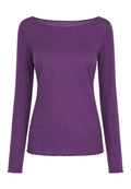 KIKISIX Purple Viscose and Cashmere Sweater