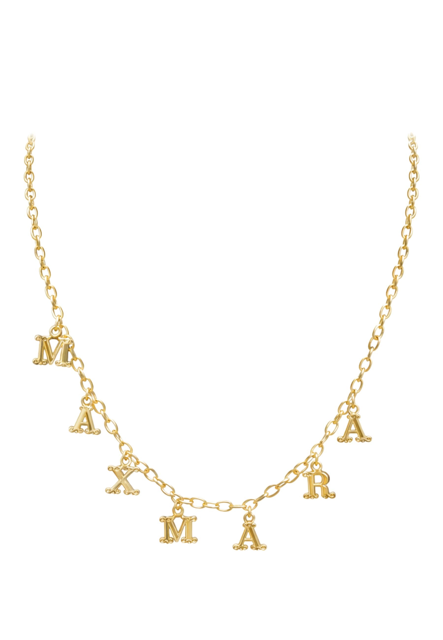 Collana Max Mara con charms logo 