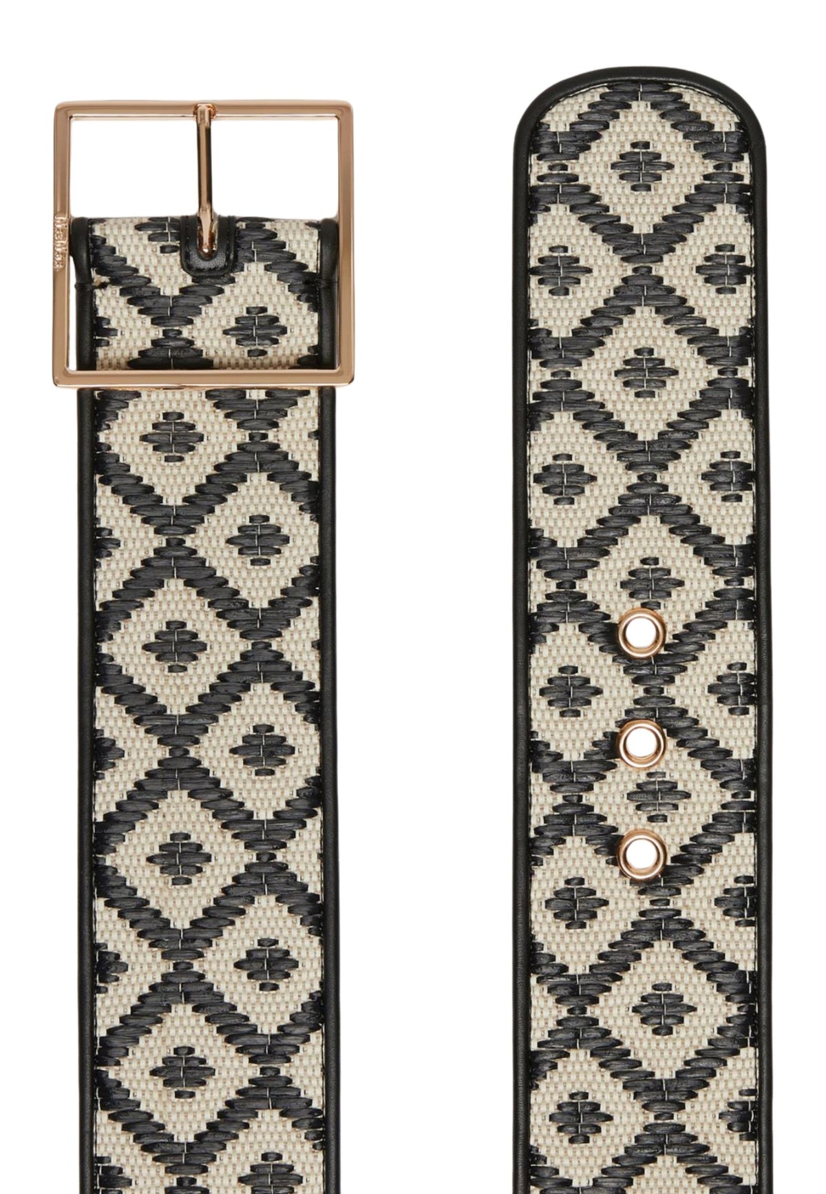 MAX MARA - Cintura effetto rafia con fibbia 