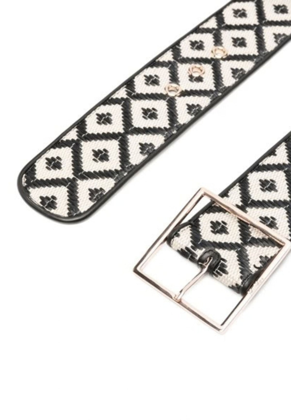 MAX MARA - Cintura effetto rafia con fibbia 