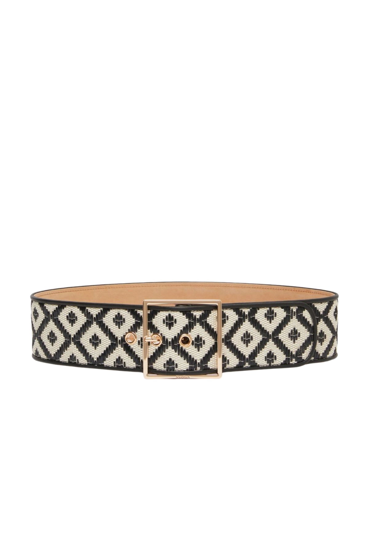 MAX MARA - Cintura effetto rafia con fibbia 