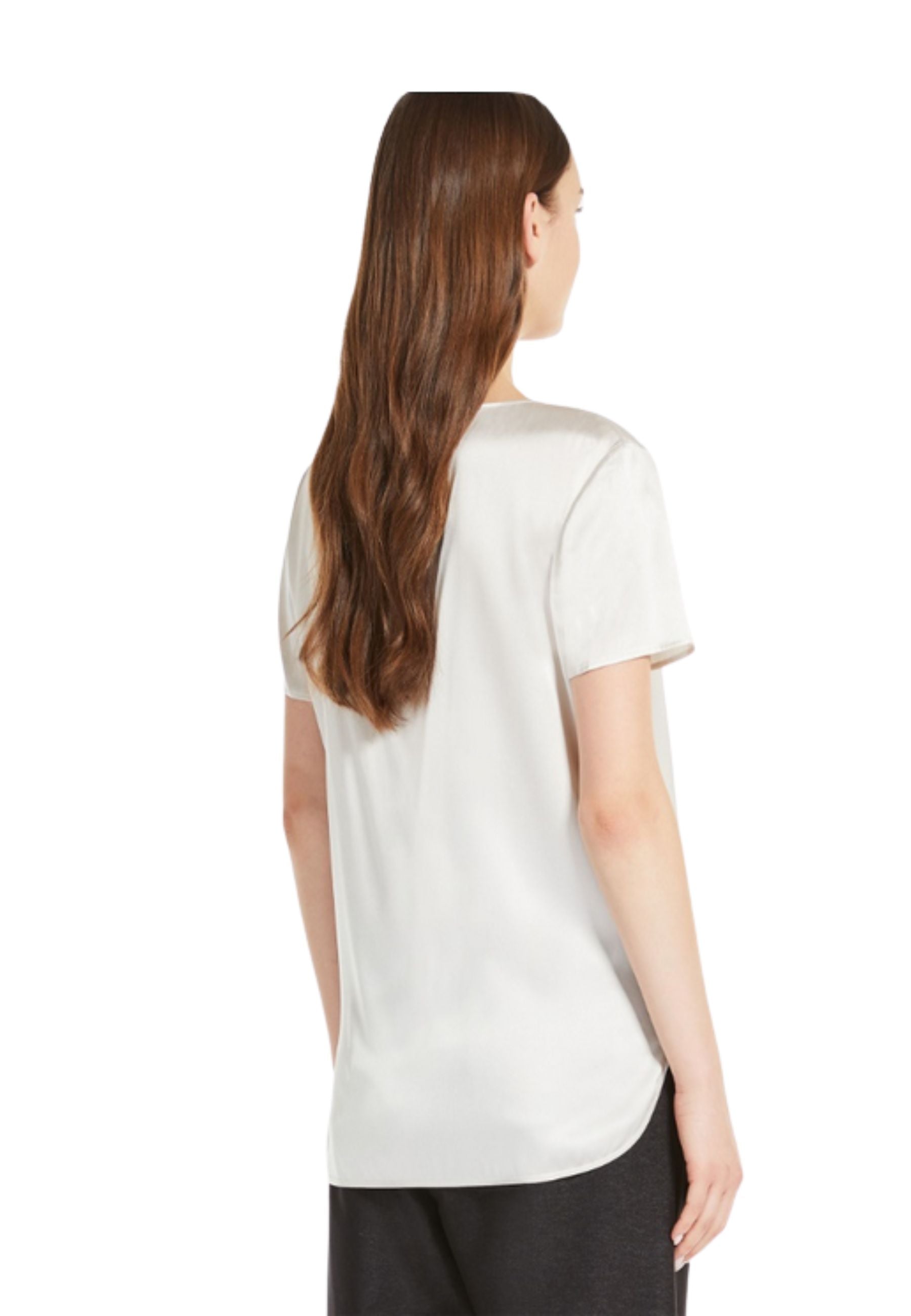 Max Mara Leisure - T-shirt donna in raso di seta stretch 