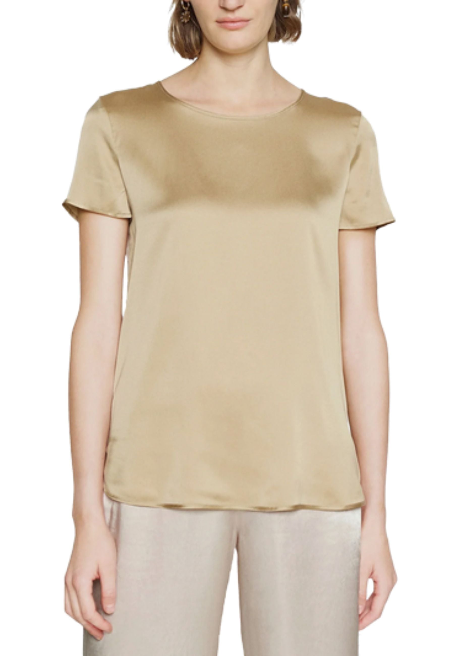Max Mara Leisure - T-shirt in raso di seta stretch 