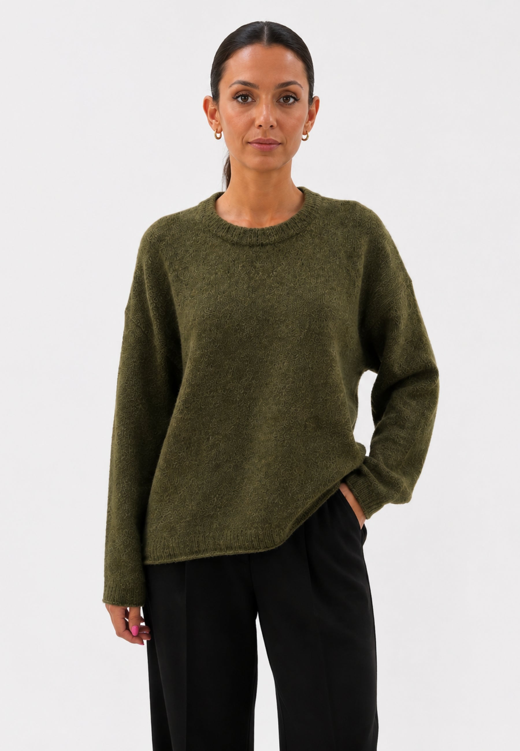 MM Max Mara - Maglia Donna Girocollo in Mohair e Alpaca 