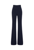 Max Mara Studio – Schlaghose aus blauem Cady