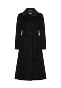 Max Mara Studio - Langer Mantel aus reinem Schurwoll-Biber mit Gürtel