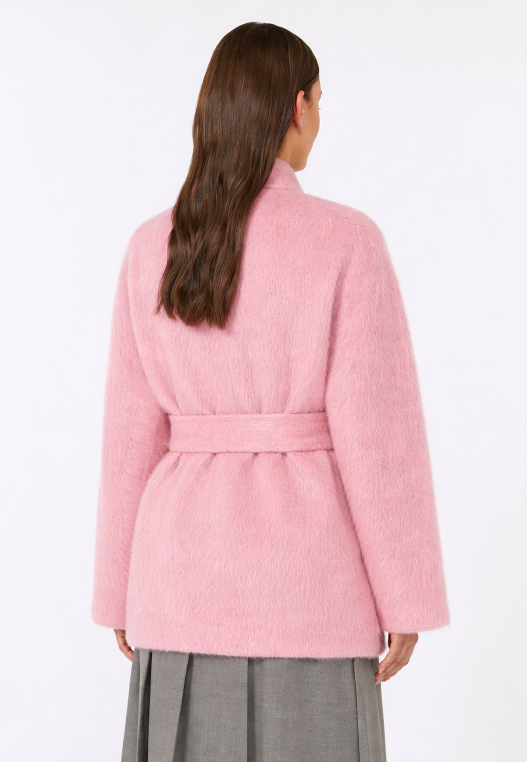 Giacca cardigan "Celtico" in lana e alpaca - linea ampia 