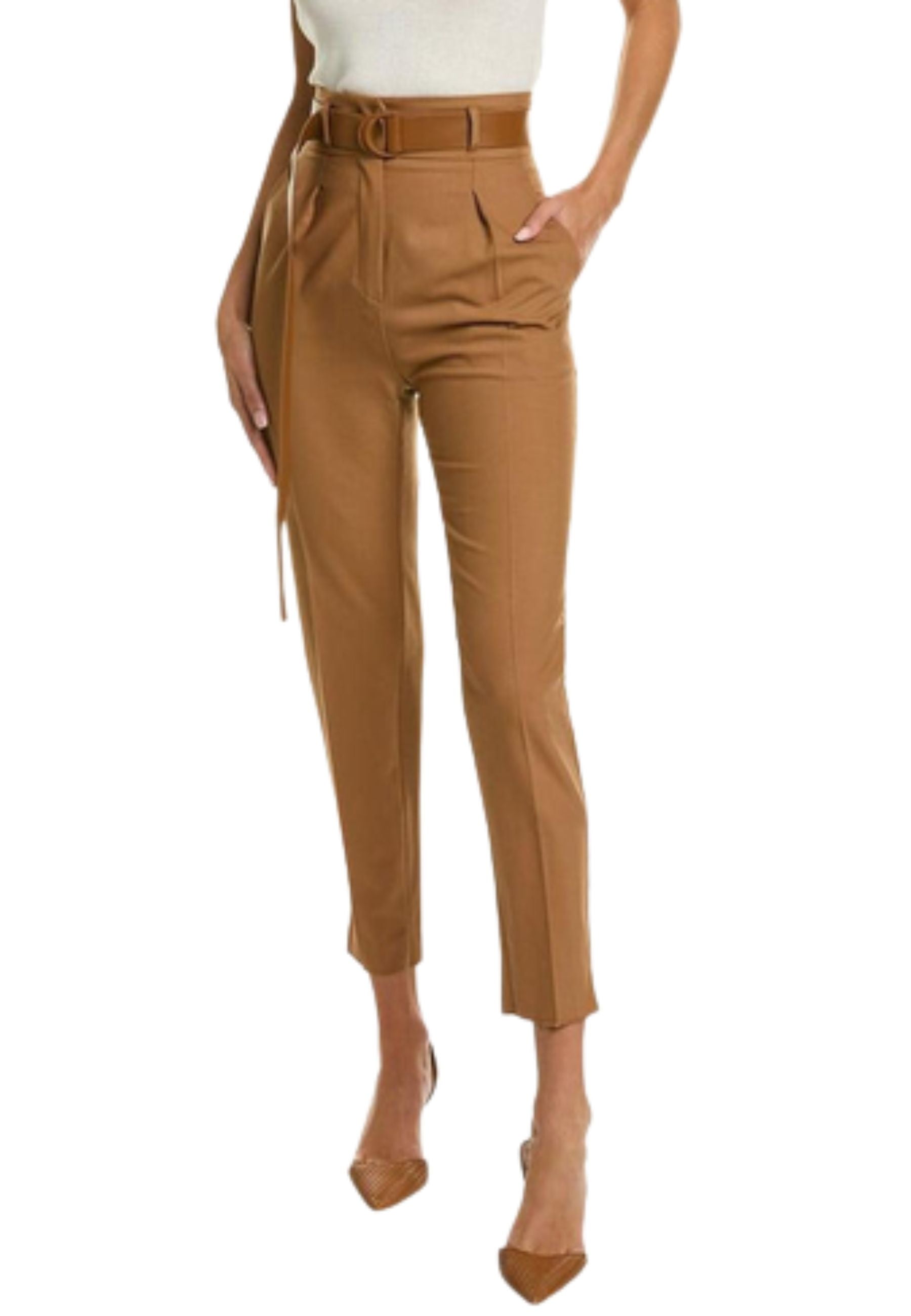 Max Mara Studio - Pantaloni Corallo in misto lana 