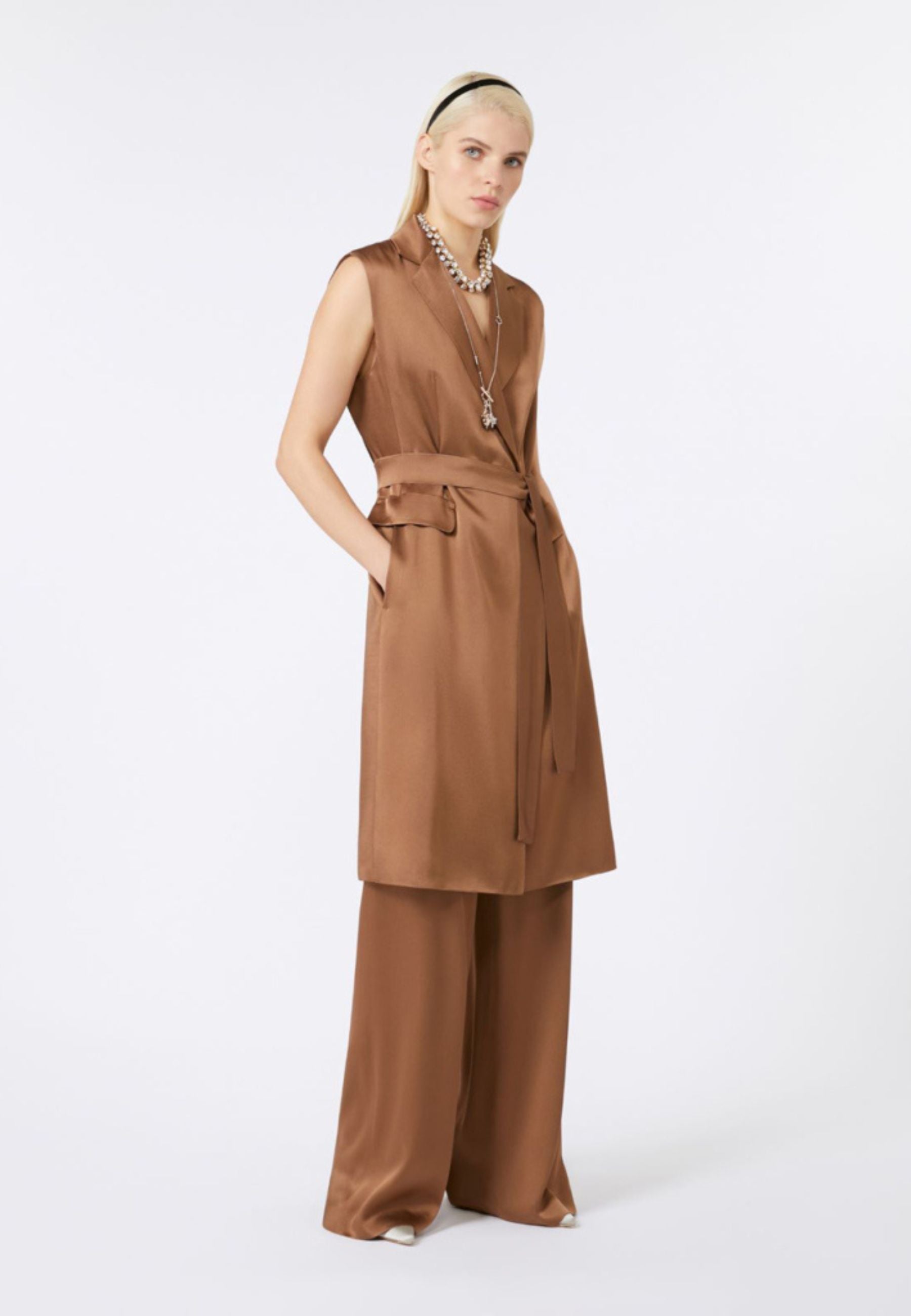 Max Mara - Pantaloni Dritto in acetato e viscosa 