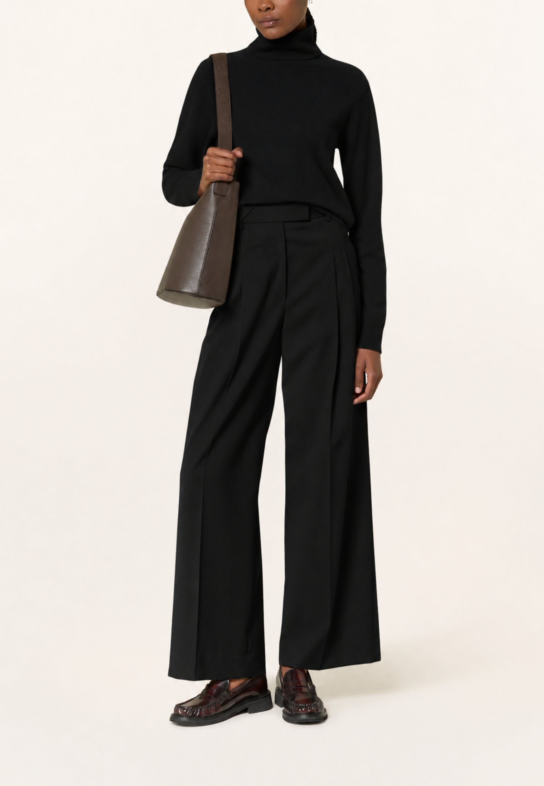 Max Mara Studio EDUCATA - Maglia a Collo Alto in Lana e Cashmere 