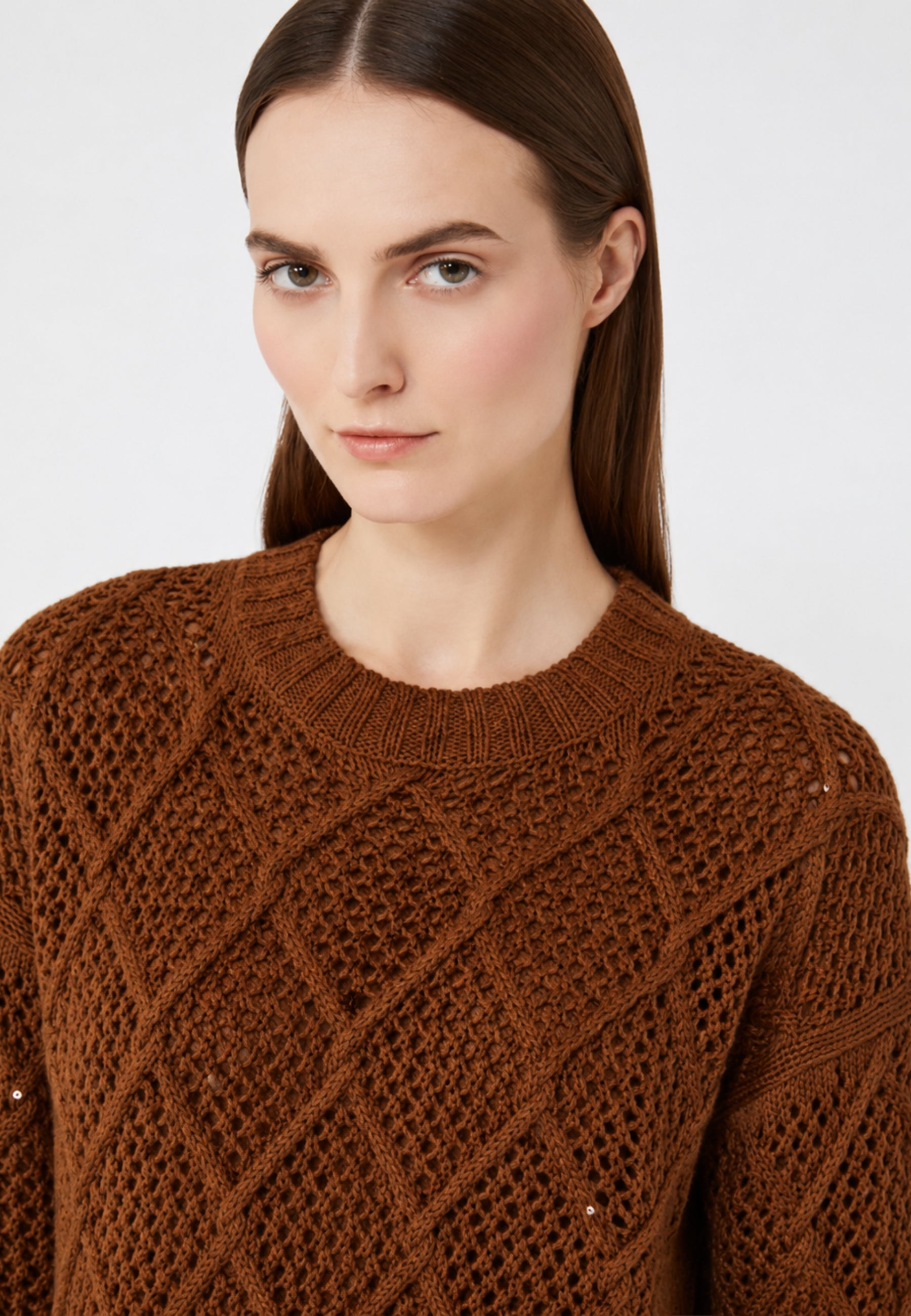 Max Mara Studio Ellade - Maglia in Lana e Cashmere con Paillettes 