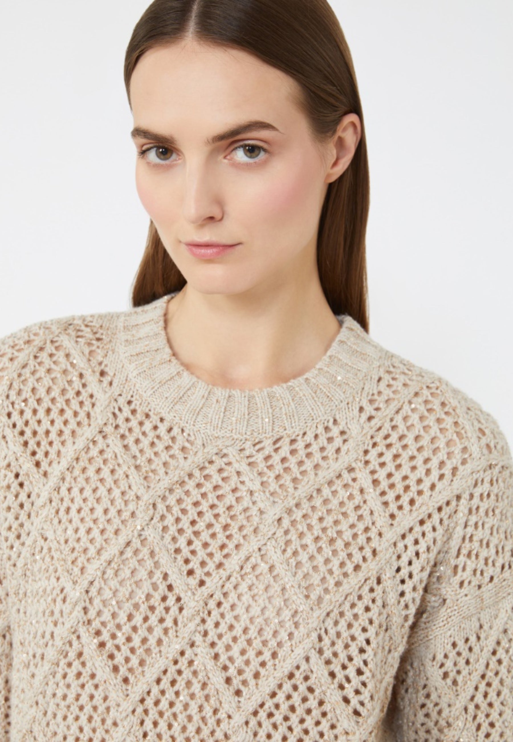 Max Mara Studio Ellade - Maglia in Lana e Cashmere con Paillettes 