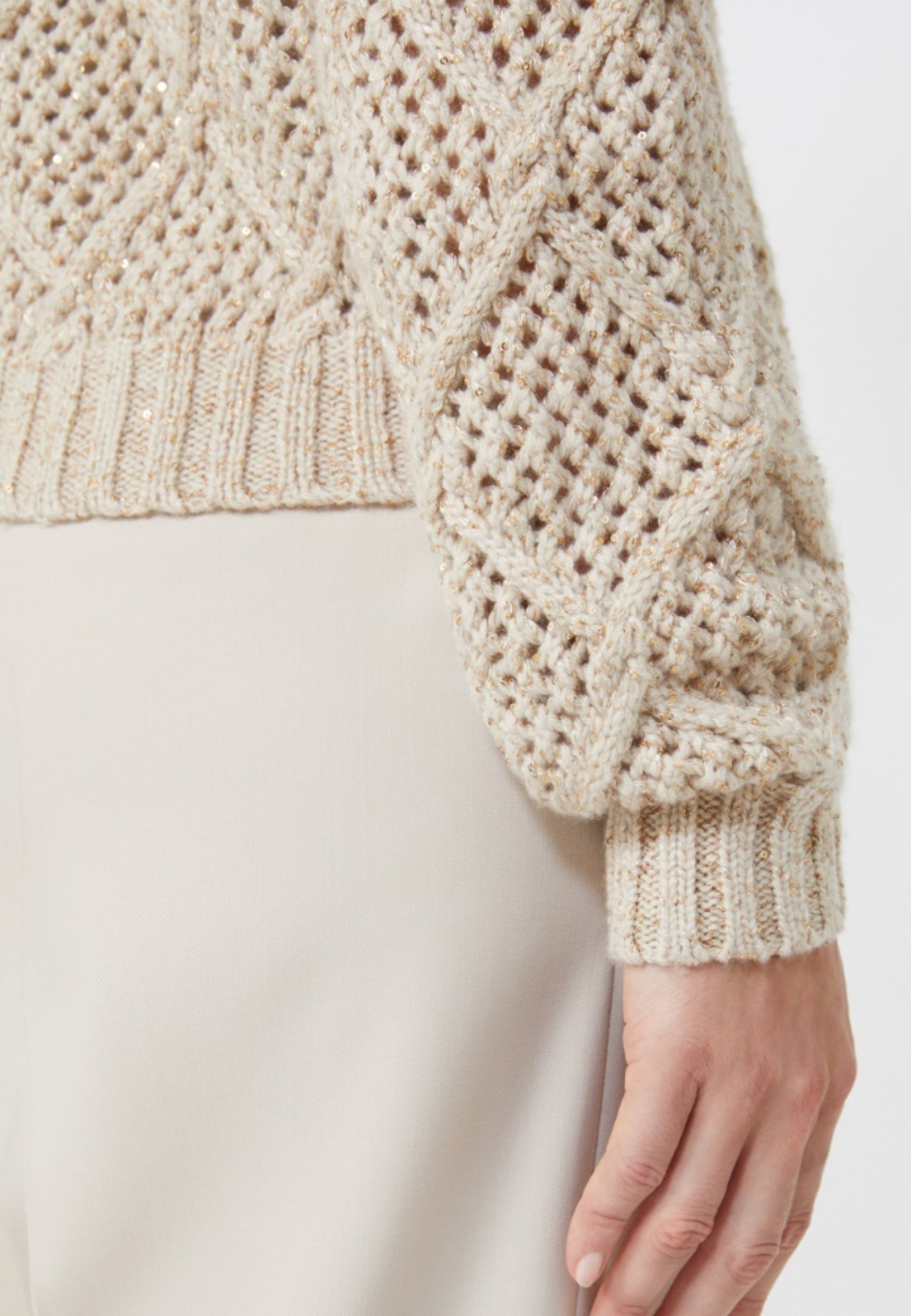 Max Mara Studio Ellade - Maglia in Lana e Cashmere con Paillettes 