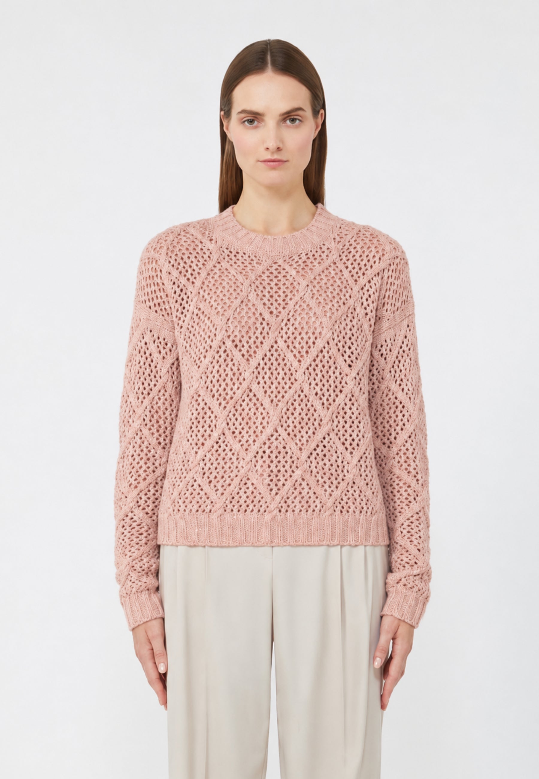 Max Mara Studio Ellade - Maglia in Lana e Cashmere con Paillettes 