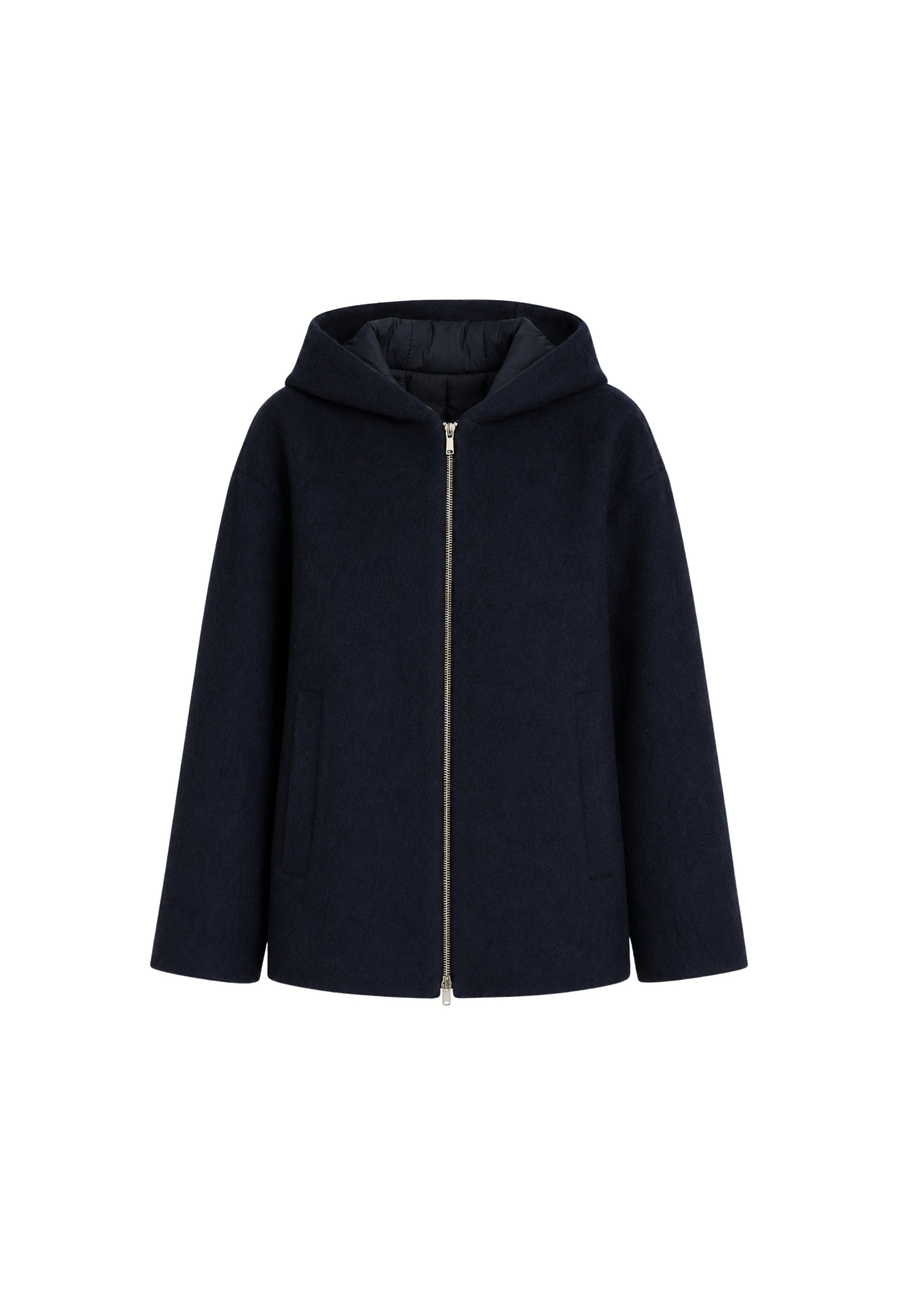 Max Mara Studio Giacca Fune in misto lana con cappuccio 