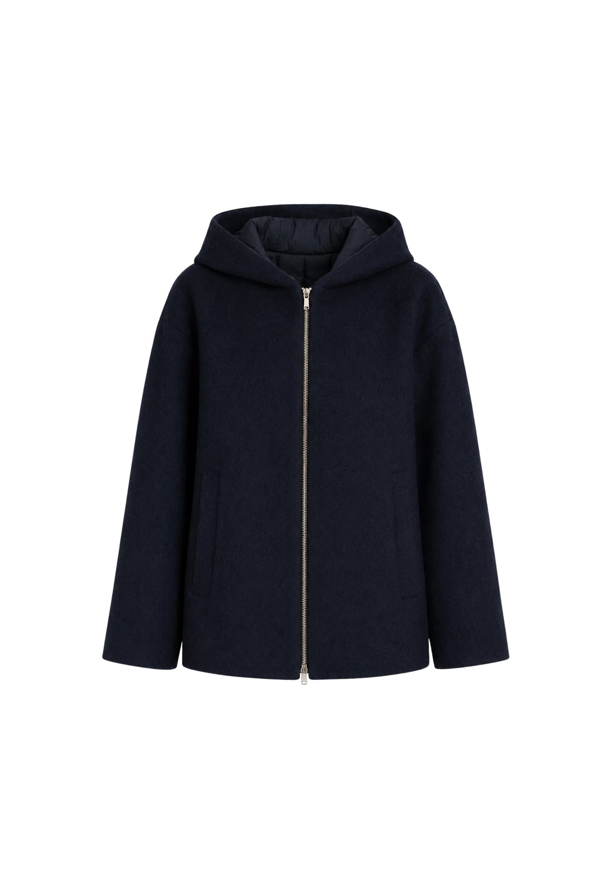 Max Mara Studio Giacca Fune in misto lana con cappuccio 