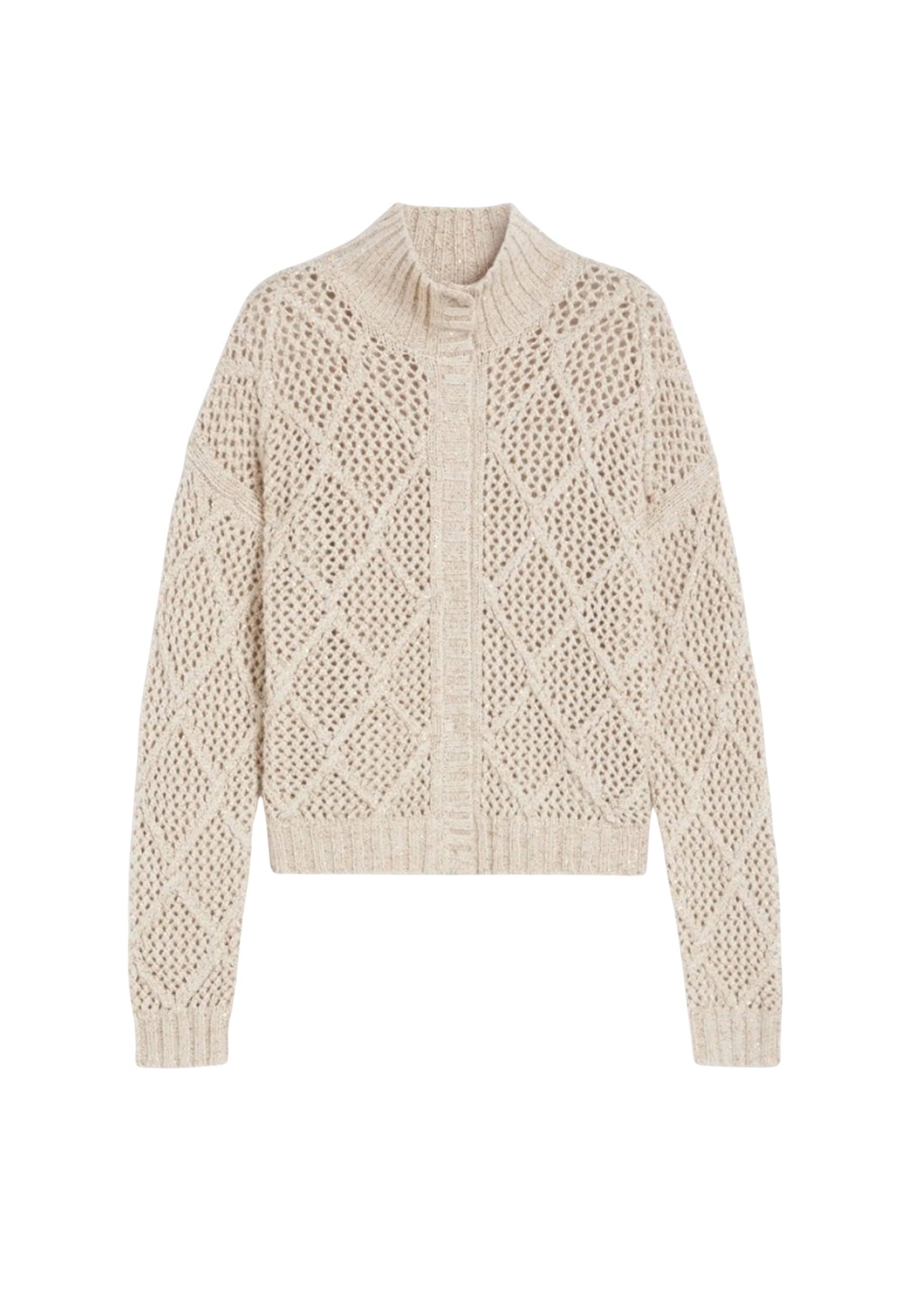 Max Mara Studio Ghinea - Cardigan in Lana e Cashmere con Paillettes 