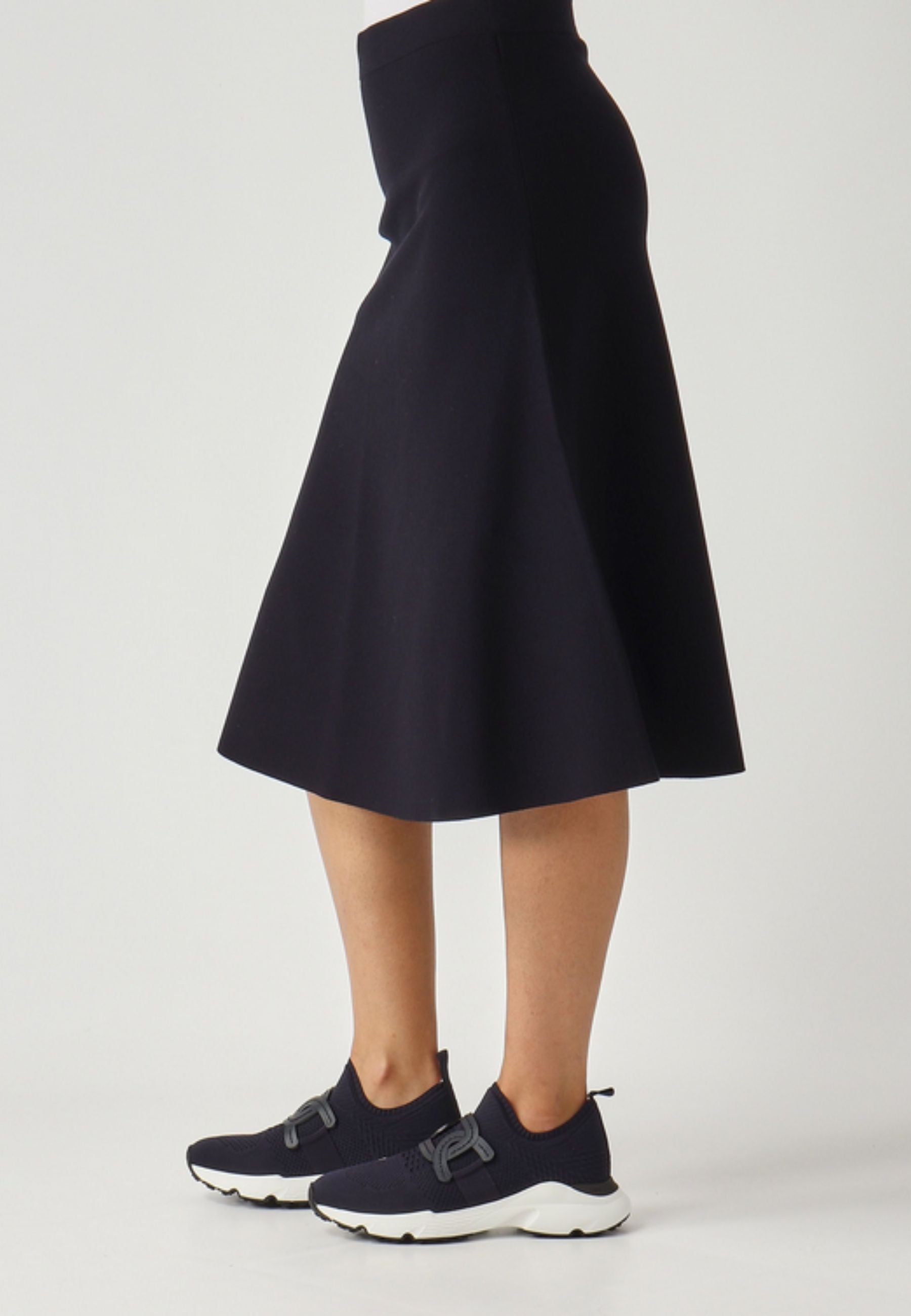 Max Mara - Gonna longuette in viscosa stretch 