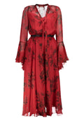 Max Mara Studio - Abito midi in seta stampata con sottoveste